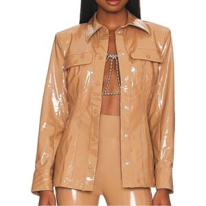 Camila Coelho Taurus Shacket in Brown - Size Small